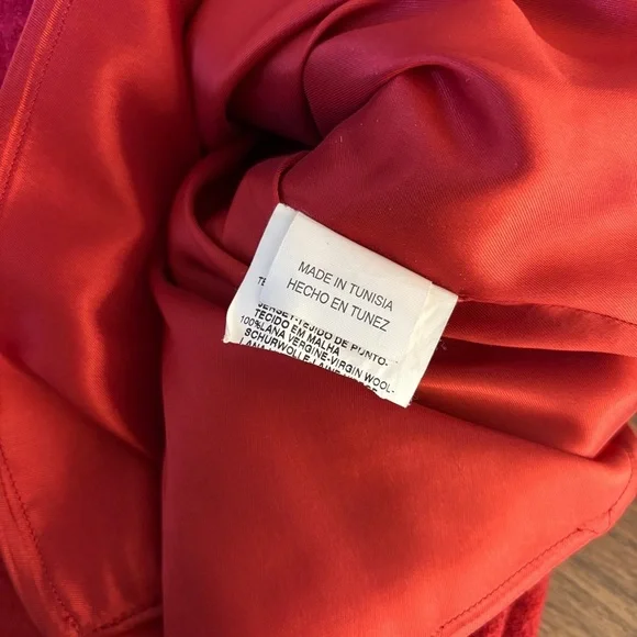 MaxMara Red 100% Virgin Wool Pencil Skirt M *Flaw - Picture 6 of 11